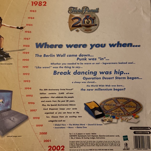 Hasbro New Trivial Pursuit 20th Anniversary Edition Board Game - Picture 3 of 7